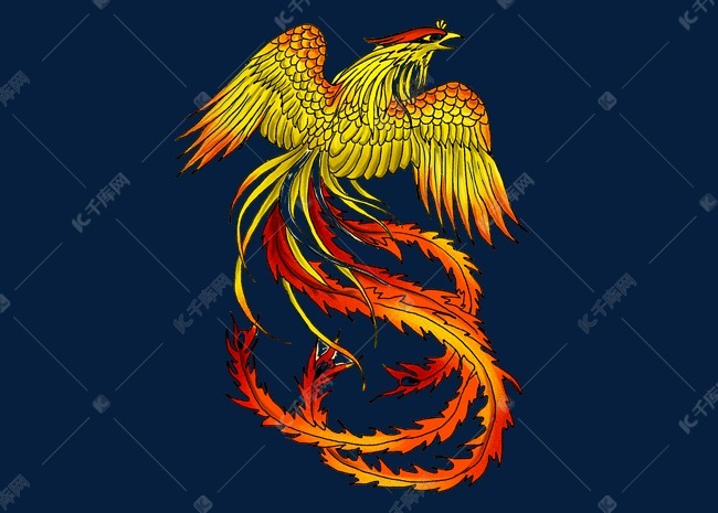 凤凰中古古典不死鸟火金