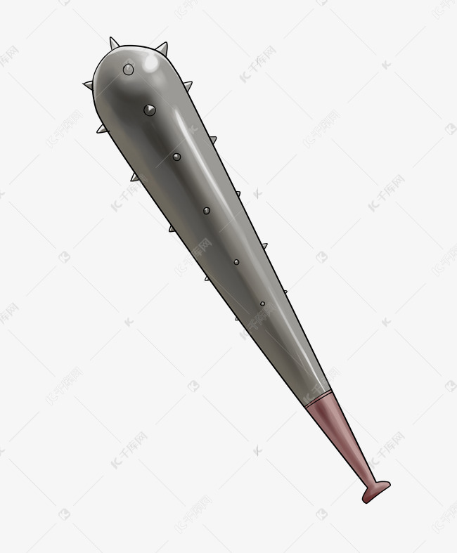 黑色狼牙棒兵器素材图片免费下载-千库网