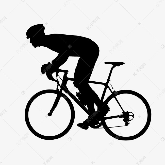 骑自行车人物剪影
