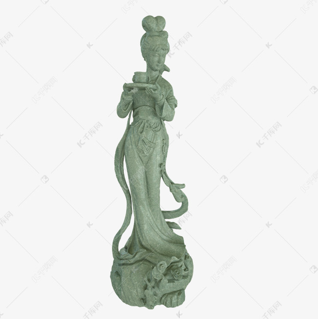 古风仕女雕像