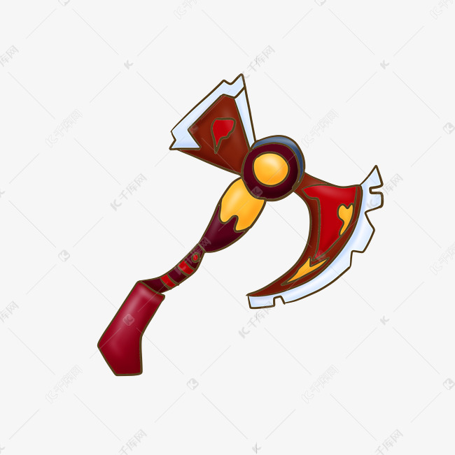 红色游戏斧子