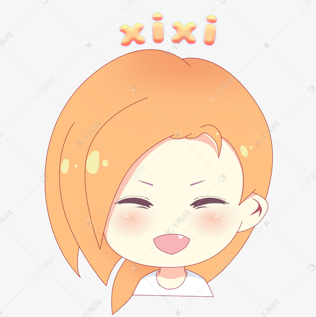 小女孩可爱头像表情笑
