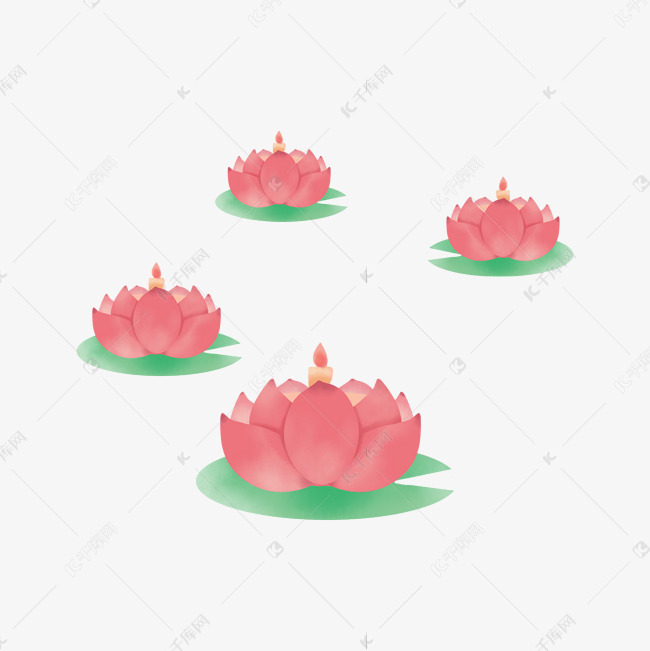 中元节鬼节莲花灯