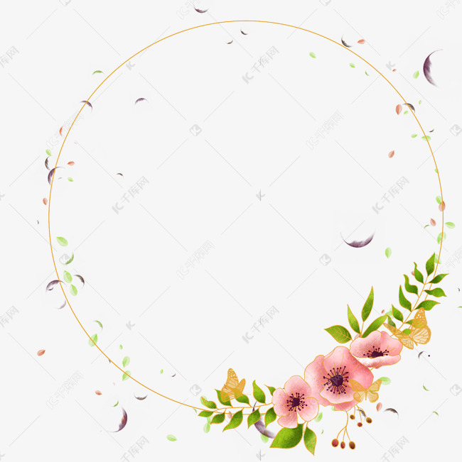 花卉类边框素材图片免费下载-千库网