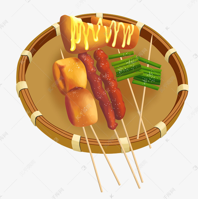 一盘炸串美食素材图片免费下载-千库网