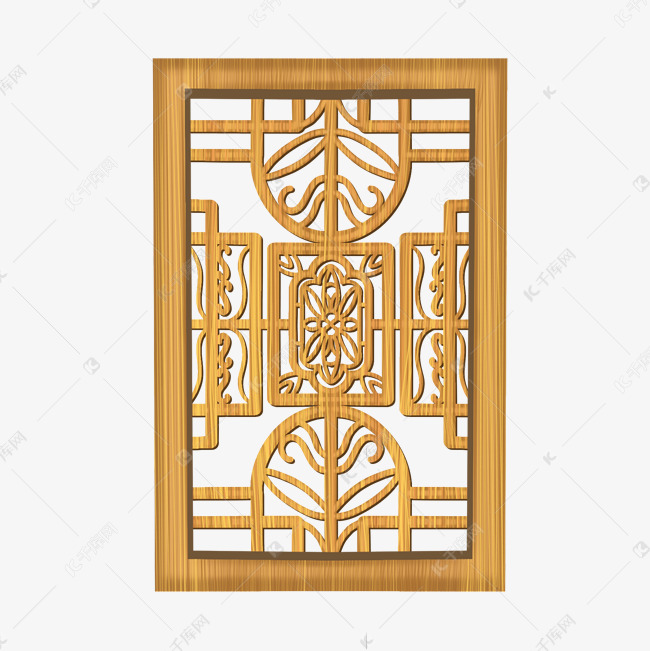 黄色花纹窗户