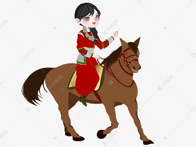 内蒙古女孩骑马