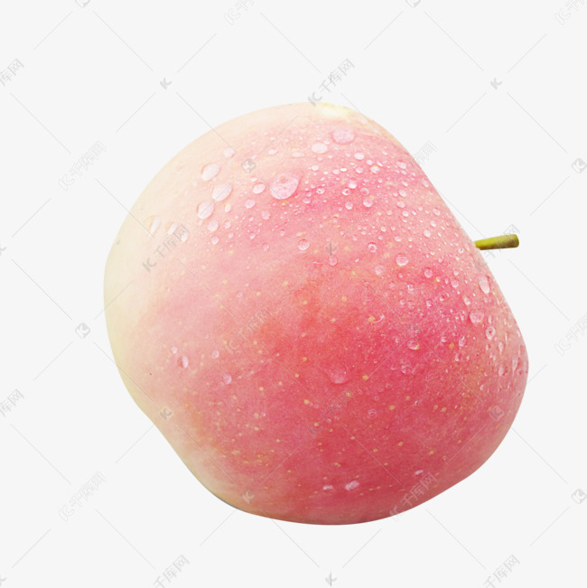 新鲜的粉色苹果