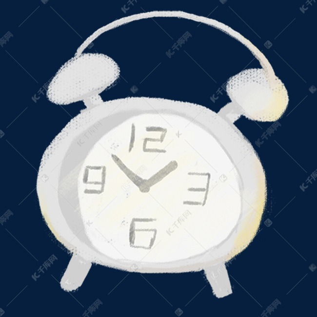 白色闹钟