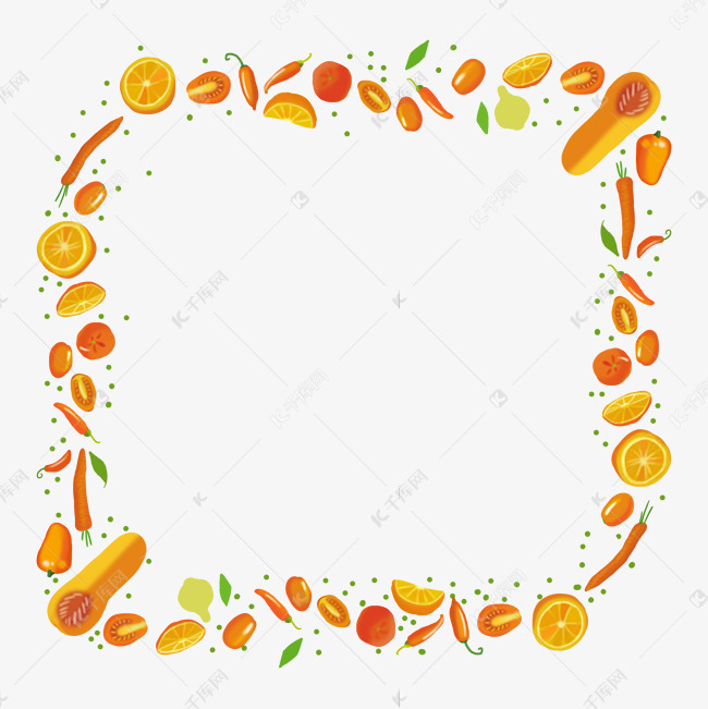 卡通创意美食边框素材图片免费下载-千库网