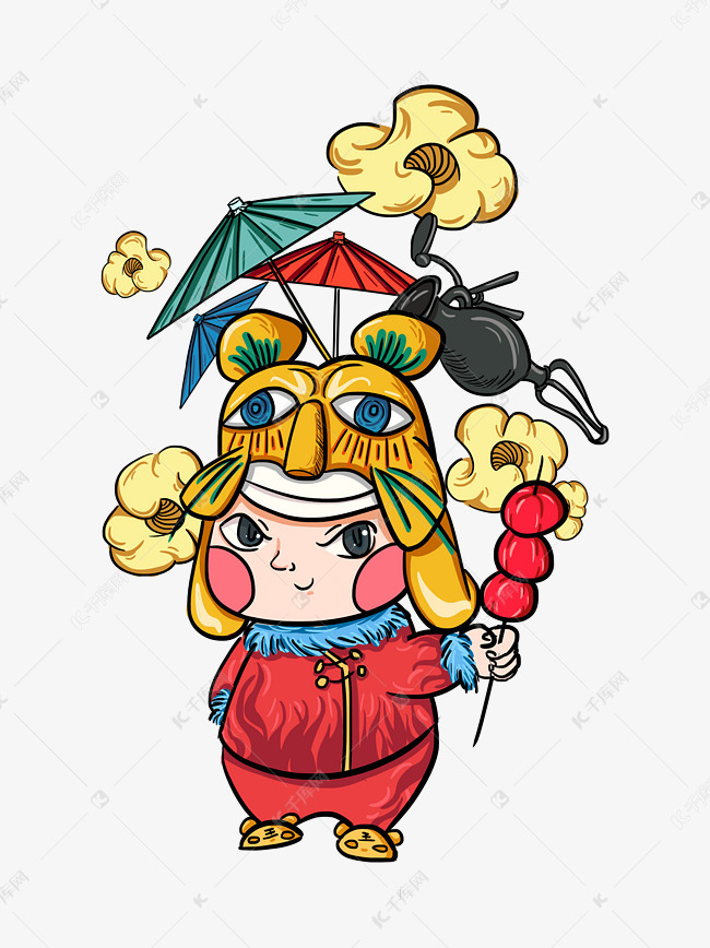 国潮传统文化虎头帽素材图片免费下载-千库网