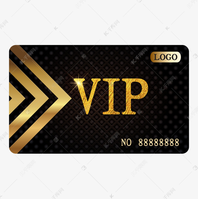 高档黑金vip会员卡