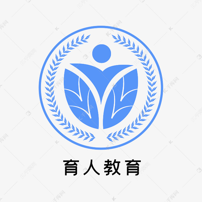 蓝色学校logo