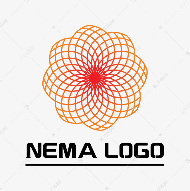 黄色渐变花朵logo