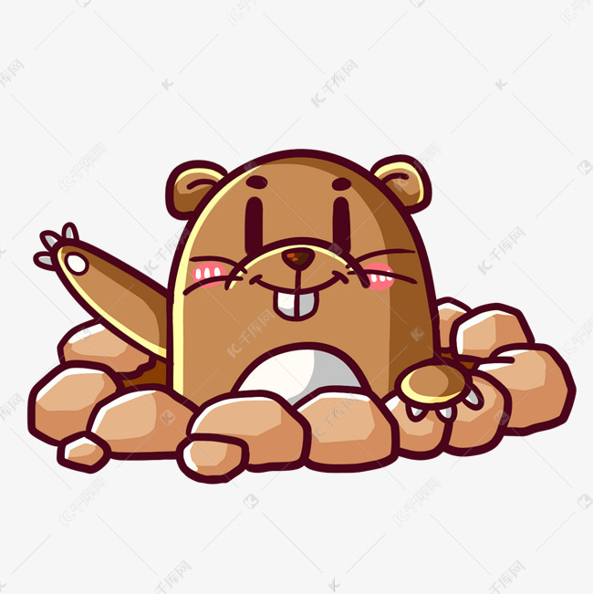 棕色出洞的地鼠素材图片免费下载-千库网
