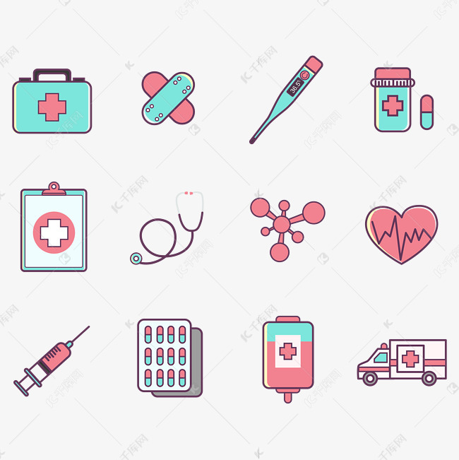 医疗器械图标矢量图