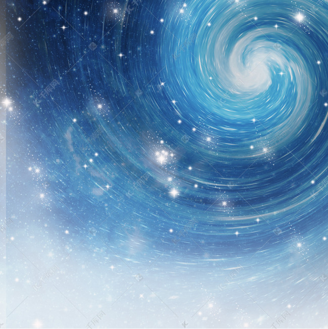 蓝色星空夜空银河星系