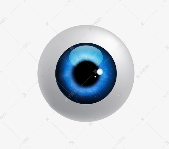 蓝色眼球瞳孔