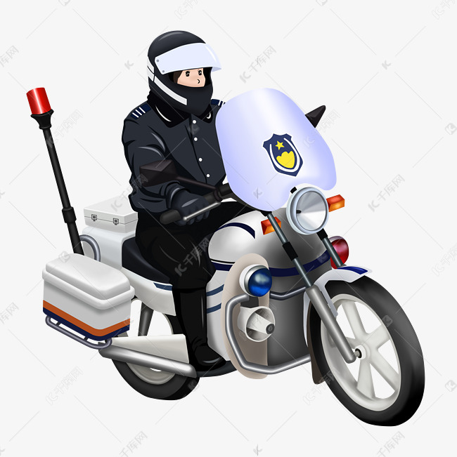 骑摩托车的警察
