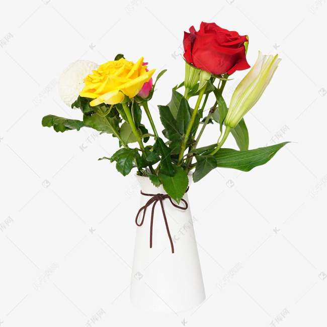 玫瑰花花瓶花卉
