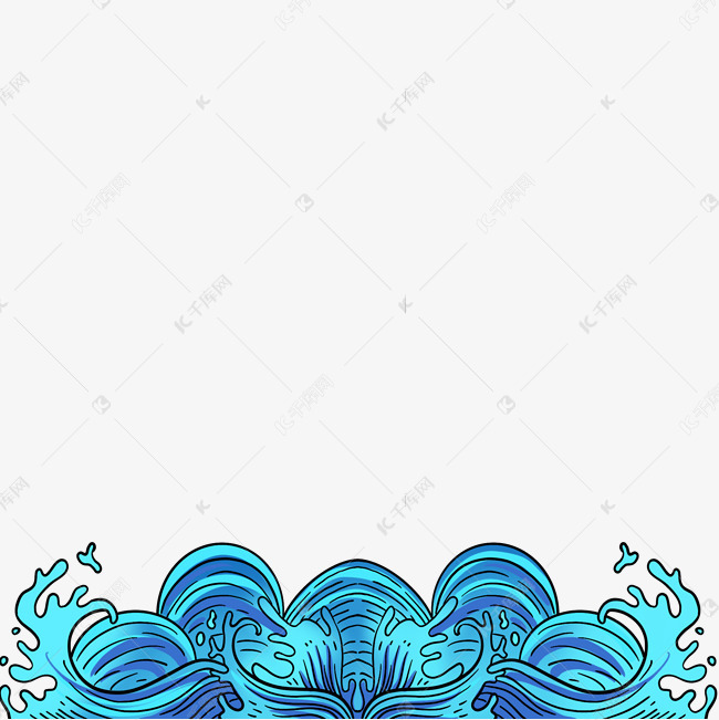 蓝色波浪水纹