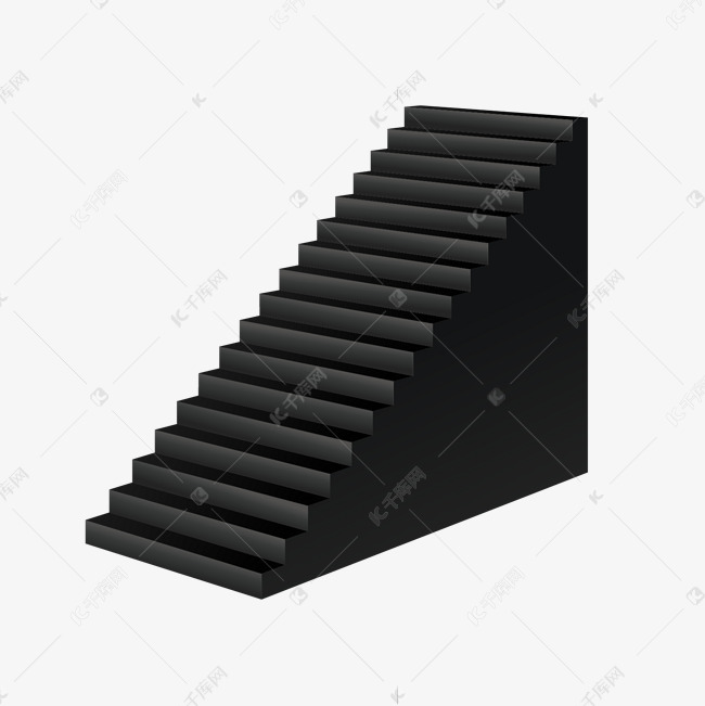 黑色立体楼梯