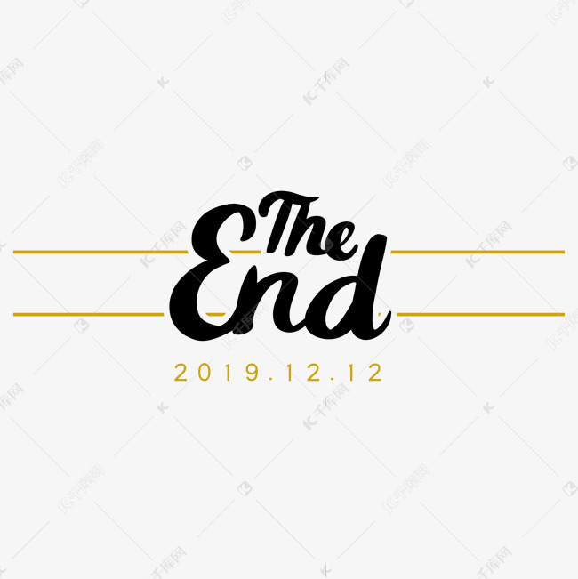 the end 英文装饰字