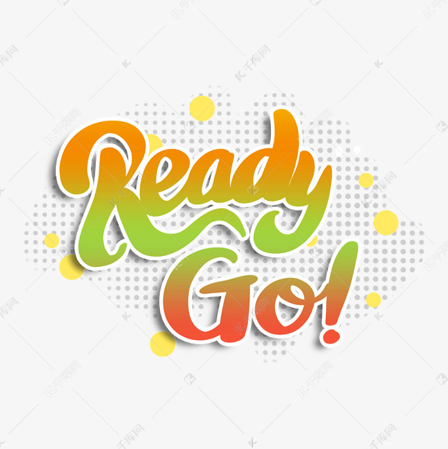 ready go准备出发英文装饰字
