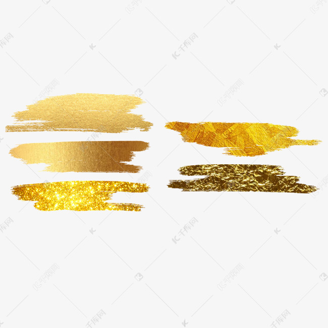 金箔金粉笔刷笔触