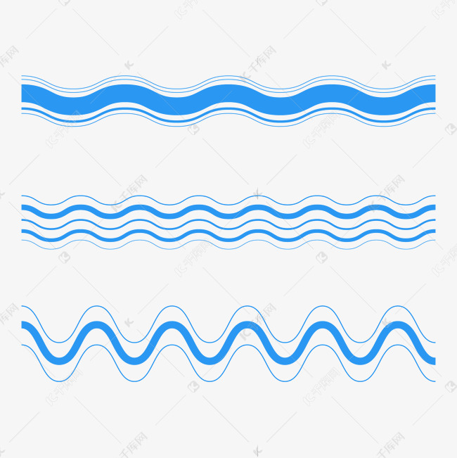 蓝色波浪纹集合