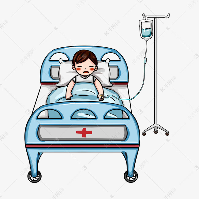 小男孩病床输液
