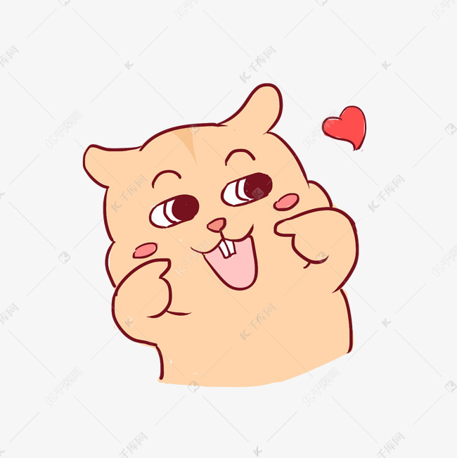 戳脸手绘卡通元素