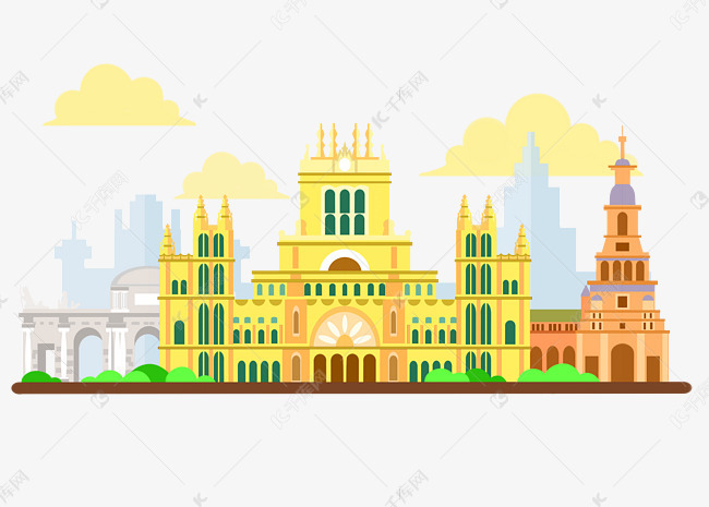 西班牙地标欧式建筑