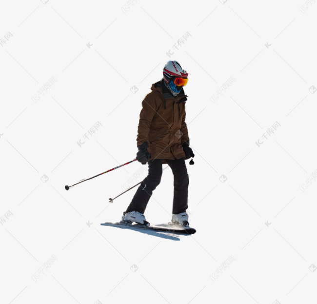 滑雪运动员在滑雪
