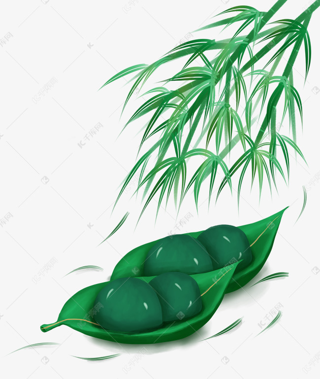 手绘寒食节青团