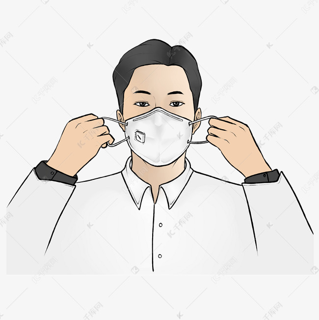 好人口罩_戴口罩的卡通图片