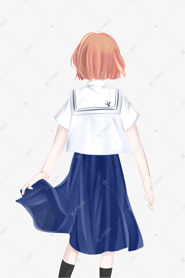 女学生背影