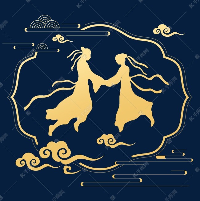 七夕牛郎织女底纹