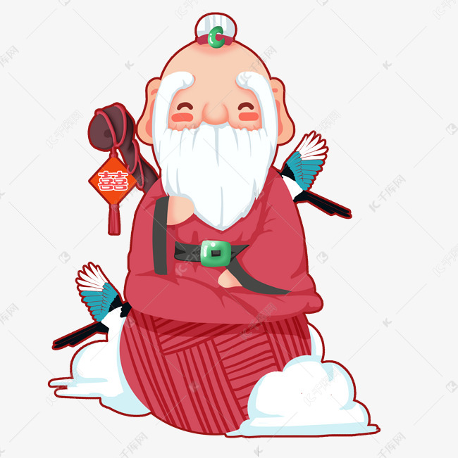 七夕姻缘古风小老头仙人月老