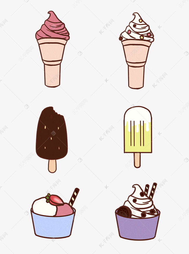 冰淇淋雪糕贴纸