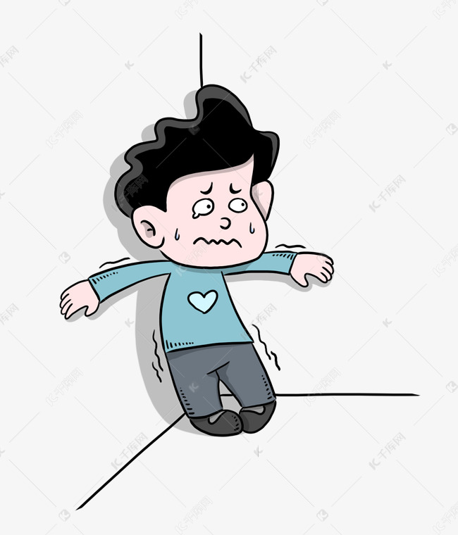 恐惧哆嗦的男孩