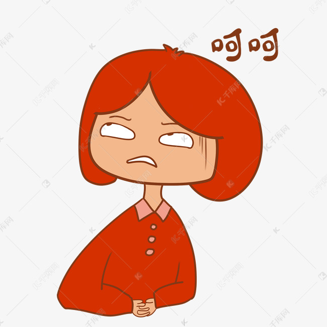 红色卡通嫌弃表情包