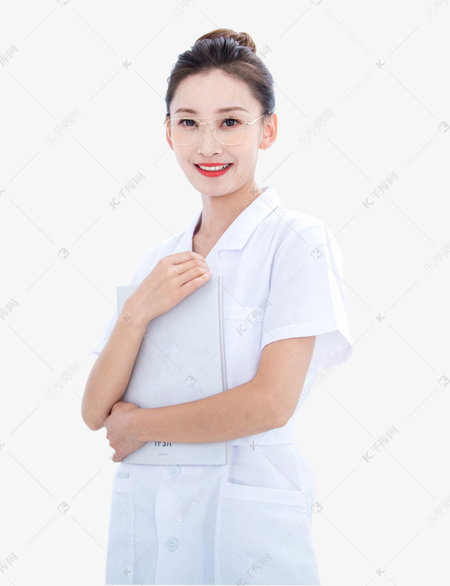 人像戴眼镜微笑的女医生