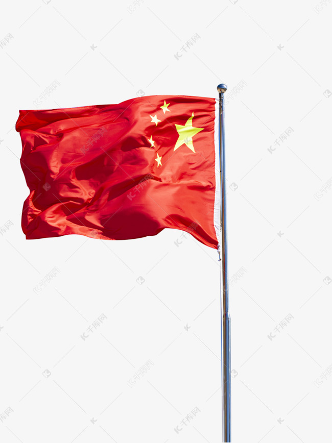 免抠元素 五星红旗 蓝天飘扬的五星红旗素材来源:千库网商用版权素材