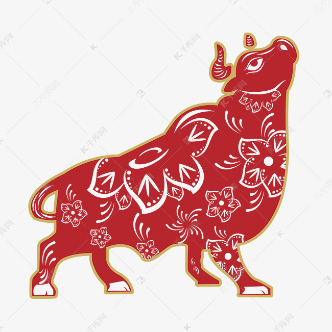 2021最牛的图片,2021最火的图 矢量2021剪纸牛牛牛气冲天