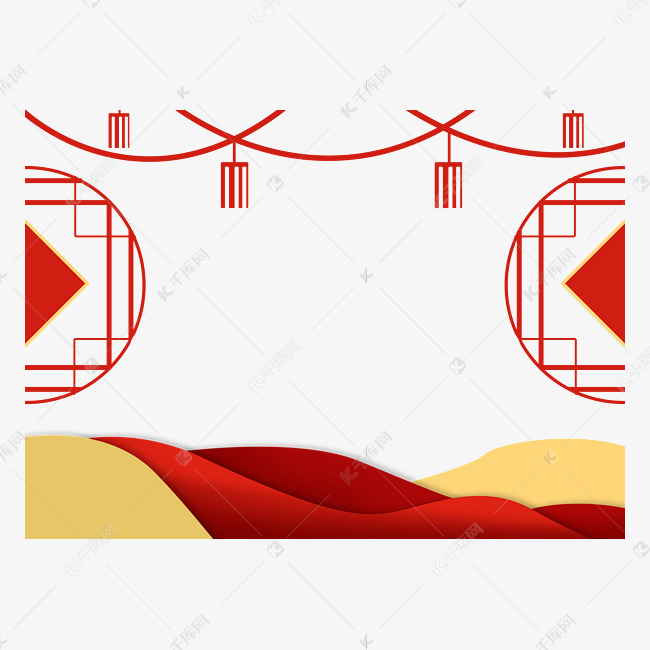 新春喜庆边框素材2020-10-30发布,千库图片素材频道为新春喜庆边框png