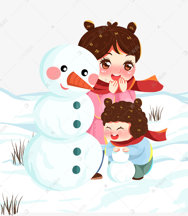 小雪冬天堆雪人