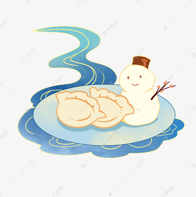 国潮祥云冬至饺子