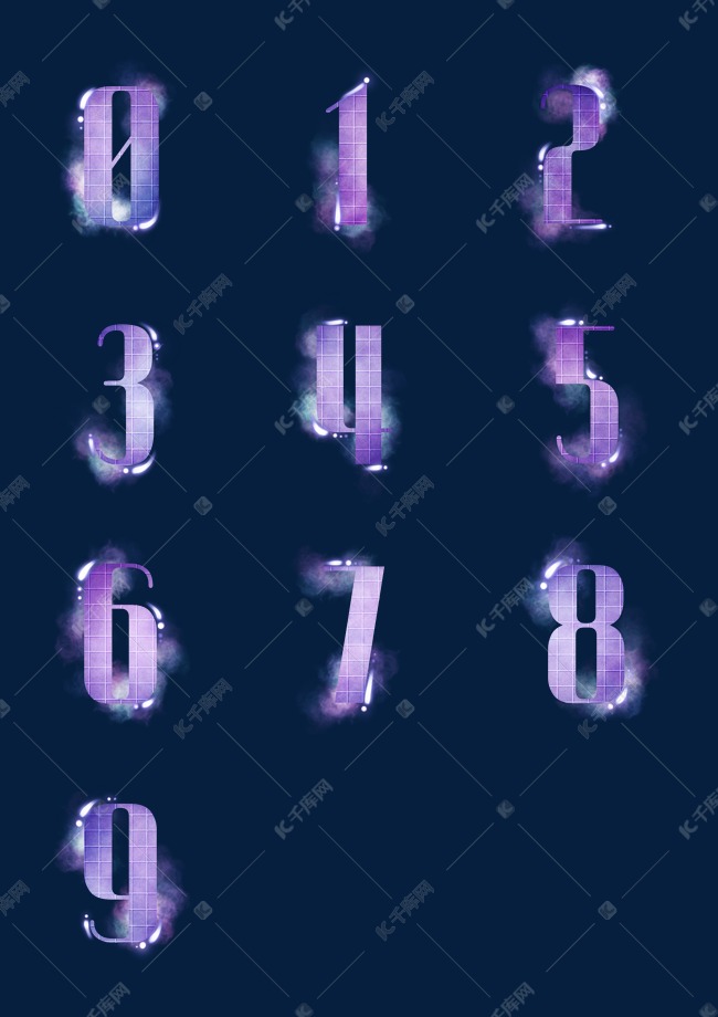 跨年倒计时10个数字素材图片免费下载-千库网