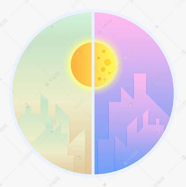 渐变昼夜更替